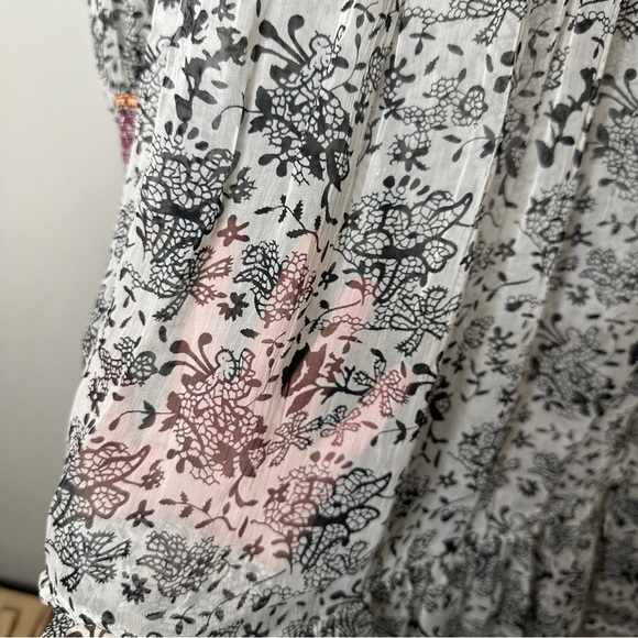 Anthropologie Giselle Beaded Tunic Chiffon Dress - Picture 6 of 9